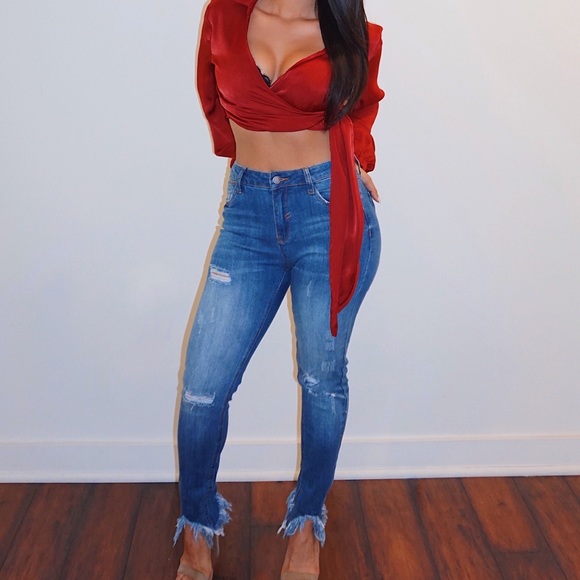 fashion nova fringe jeans